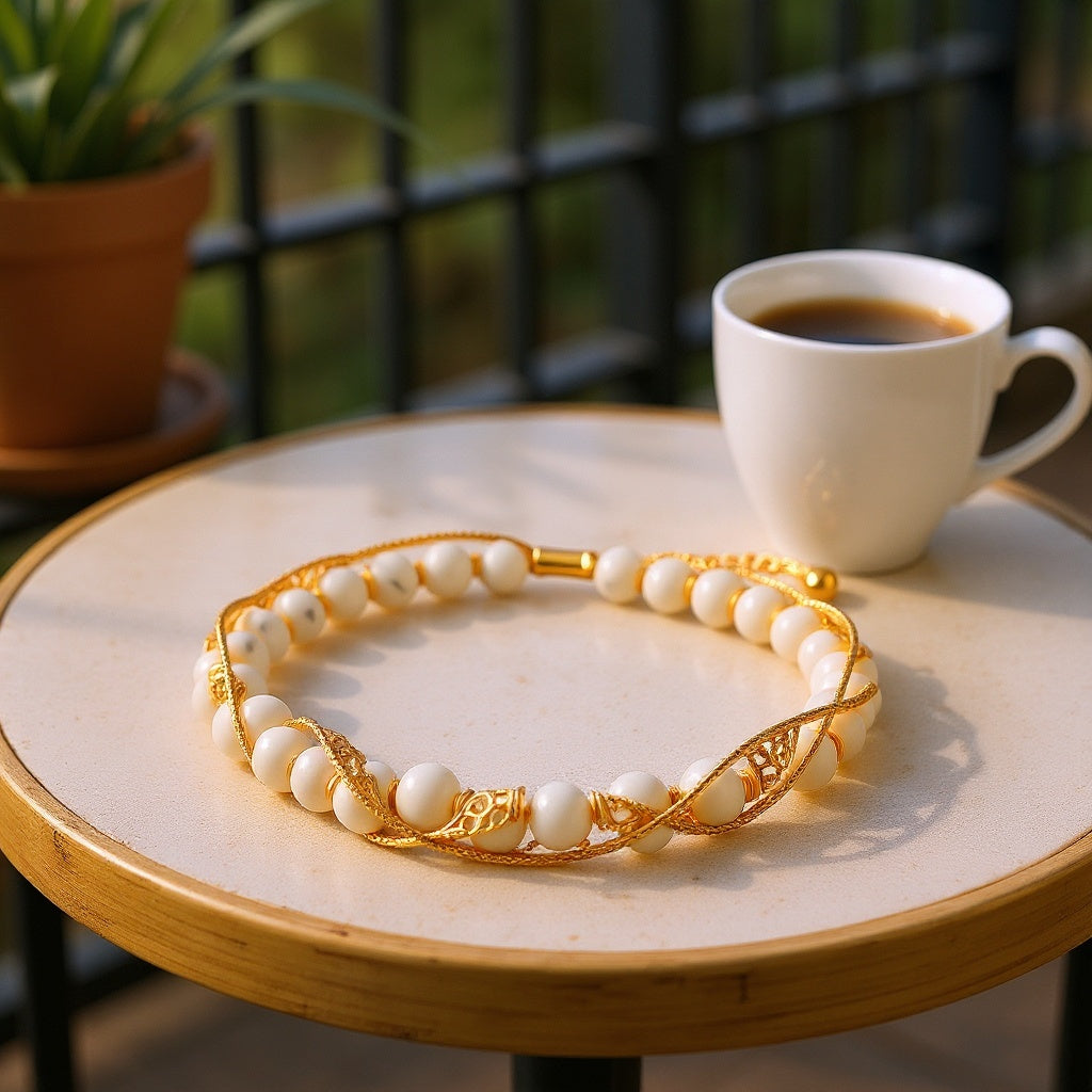Elysian Aether Bracelets - Luxurious 18K Gold Elegance